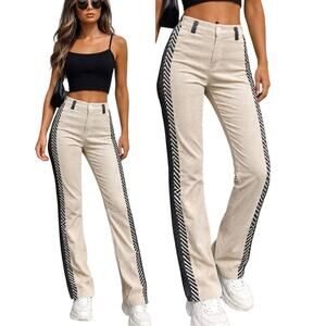 Haider Ackermann Embroidered Leather Corduroy Skinny Pants 32” Waist MSRP $1,974